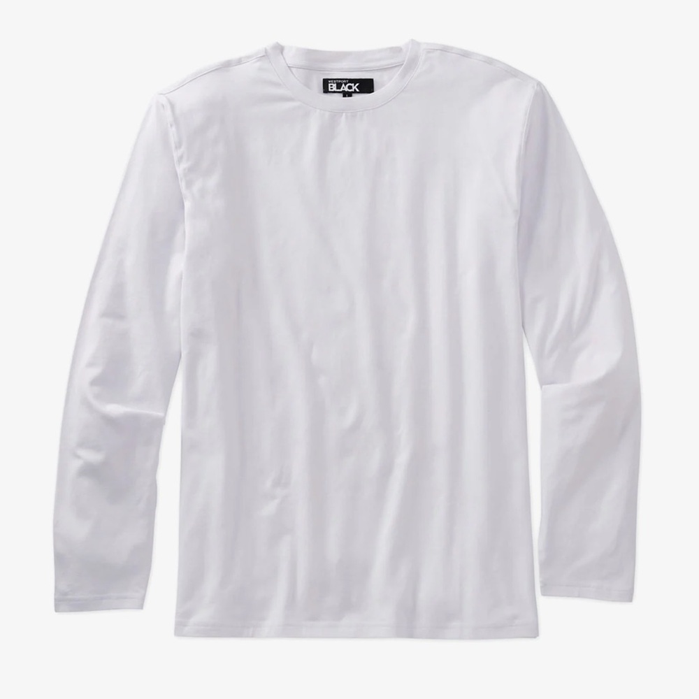 Westport Black Pima Stretch Solid Tee White